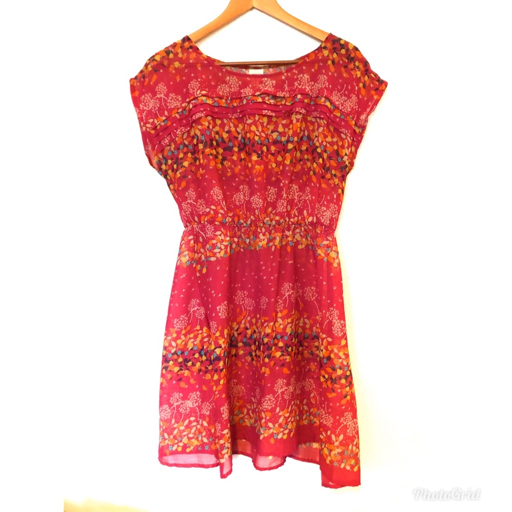 Two piece pink floral dress